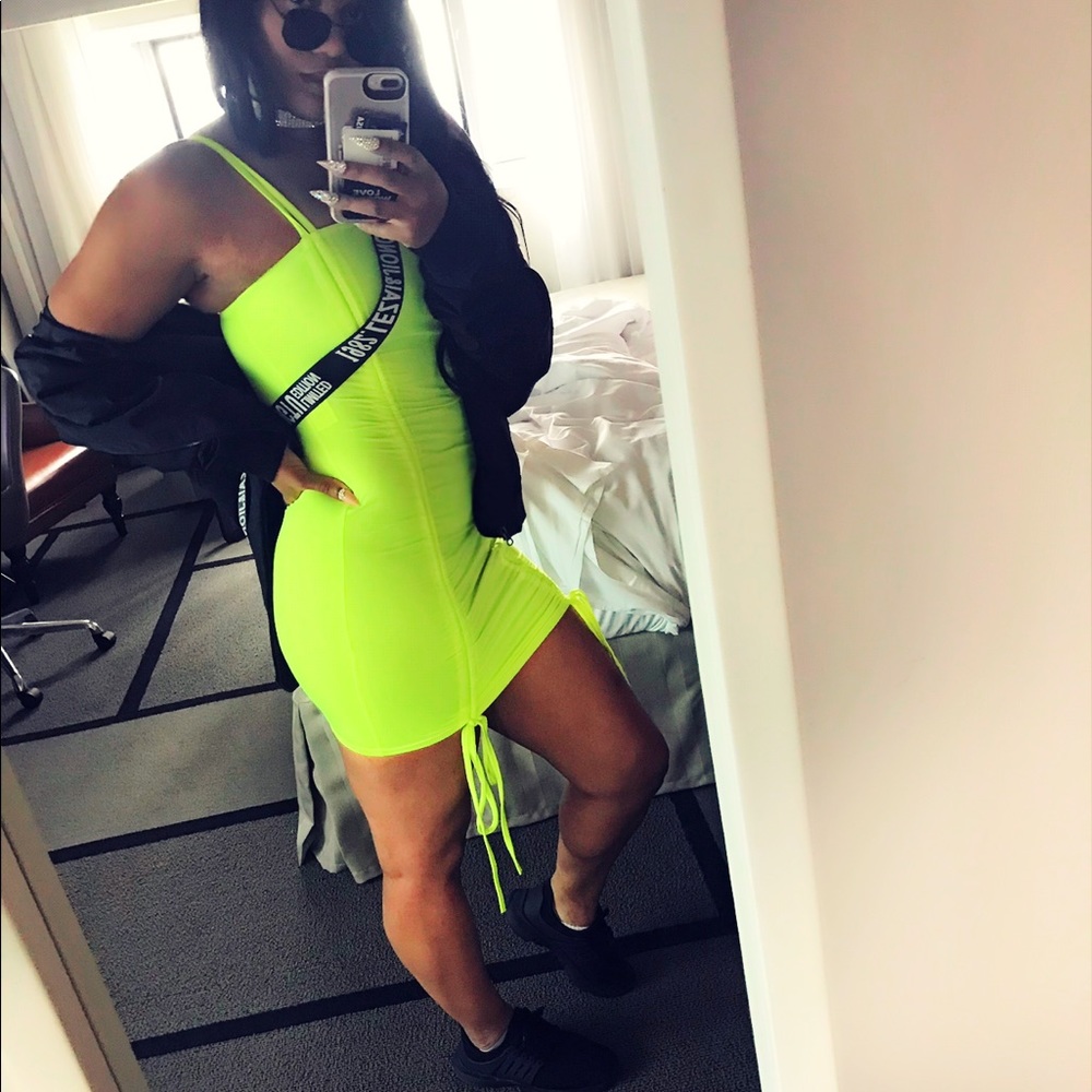 SEXY NEON MINI DRESS